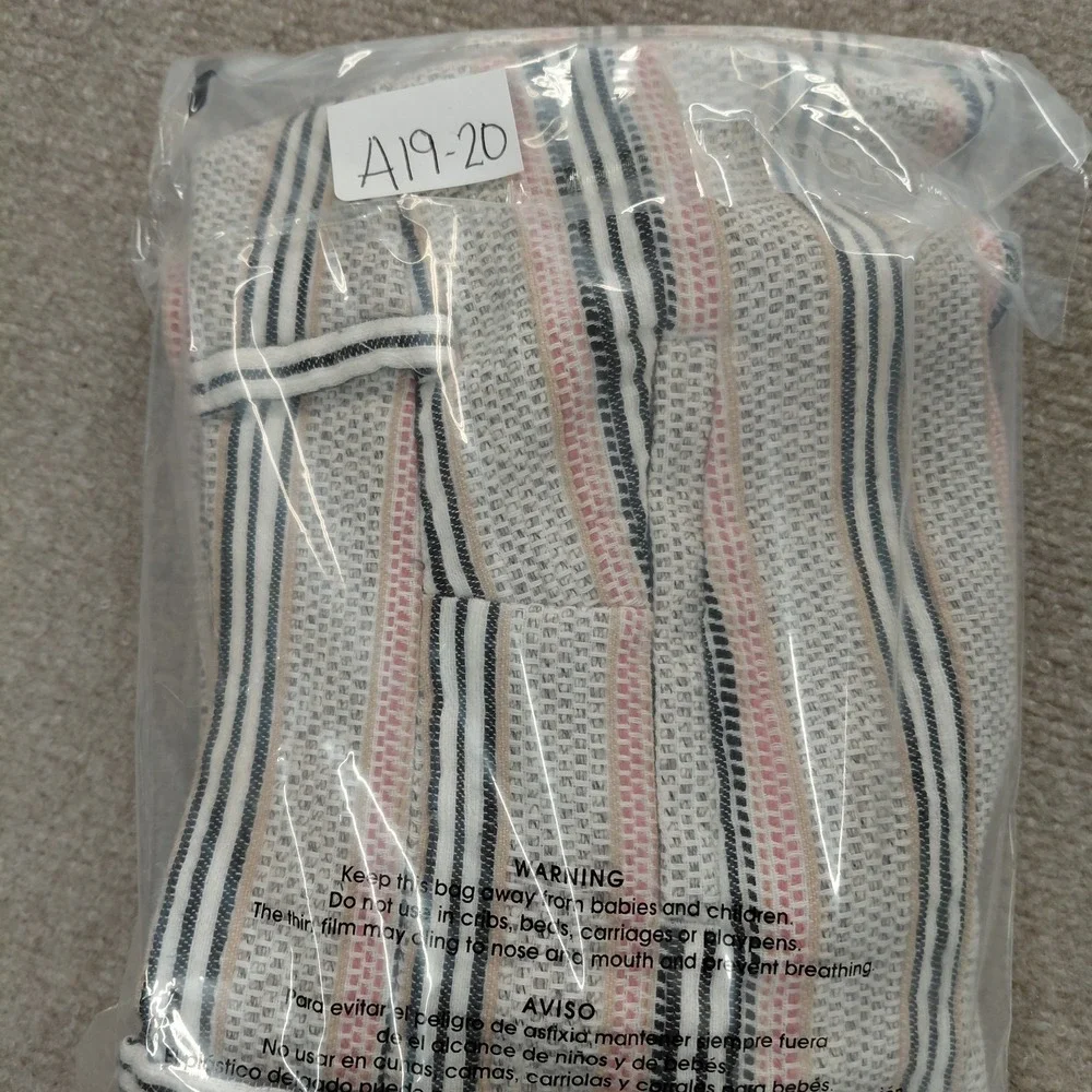 Ann Taylor LOFT Striped Textured Riviera Shorts Size 10P Black Pink Gray White